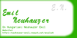 emil neuhauzer business card